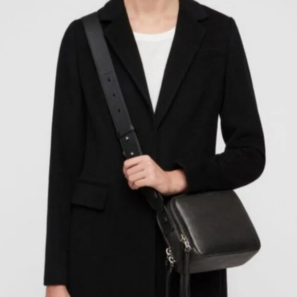 All Saints Handbags - All Saints Black 100% Sheep Leather Vincent Crossbody Purse